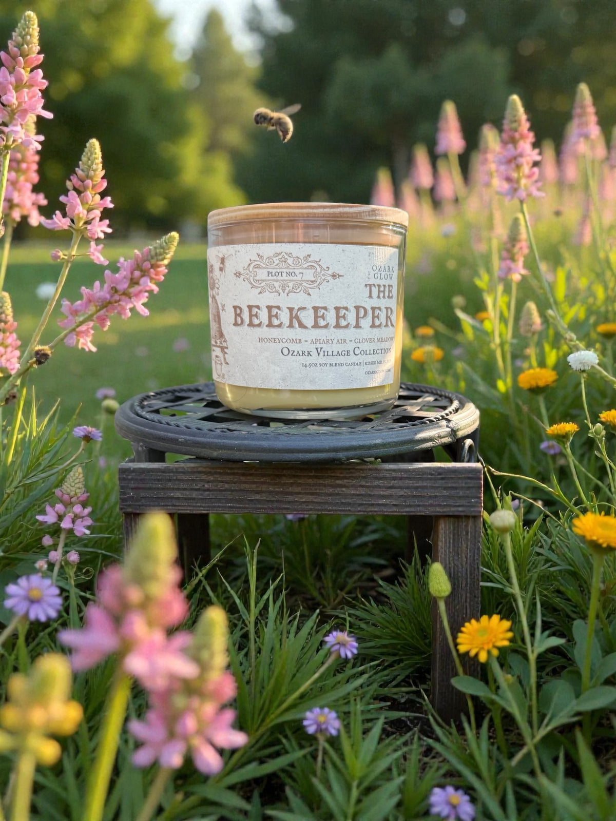 Plot #7 The Beekeeper | Ozark Village Collection 3-Wick Candle